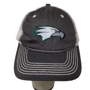 BSN Sports Team Work ZEF Eagle Bird Logo Gray White Strap Back Hat Cap One Size